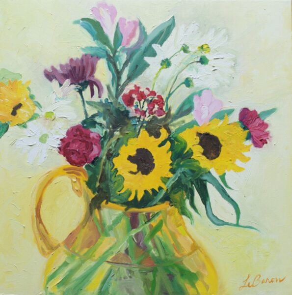 sunflower spring arrangement 20 x 20" 2021